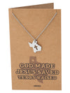 Ella Texas Map Cross Necklace for Women