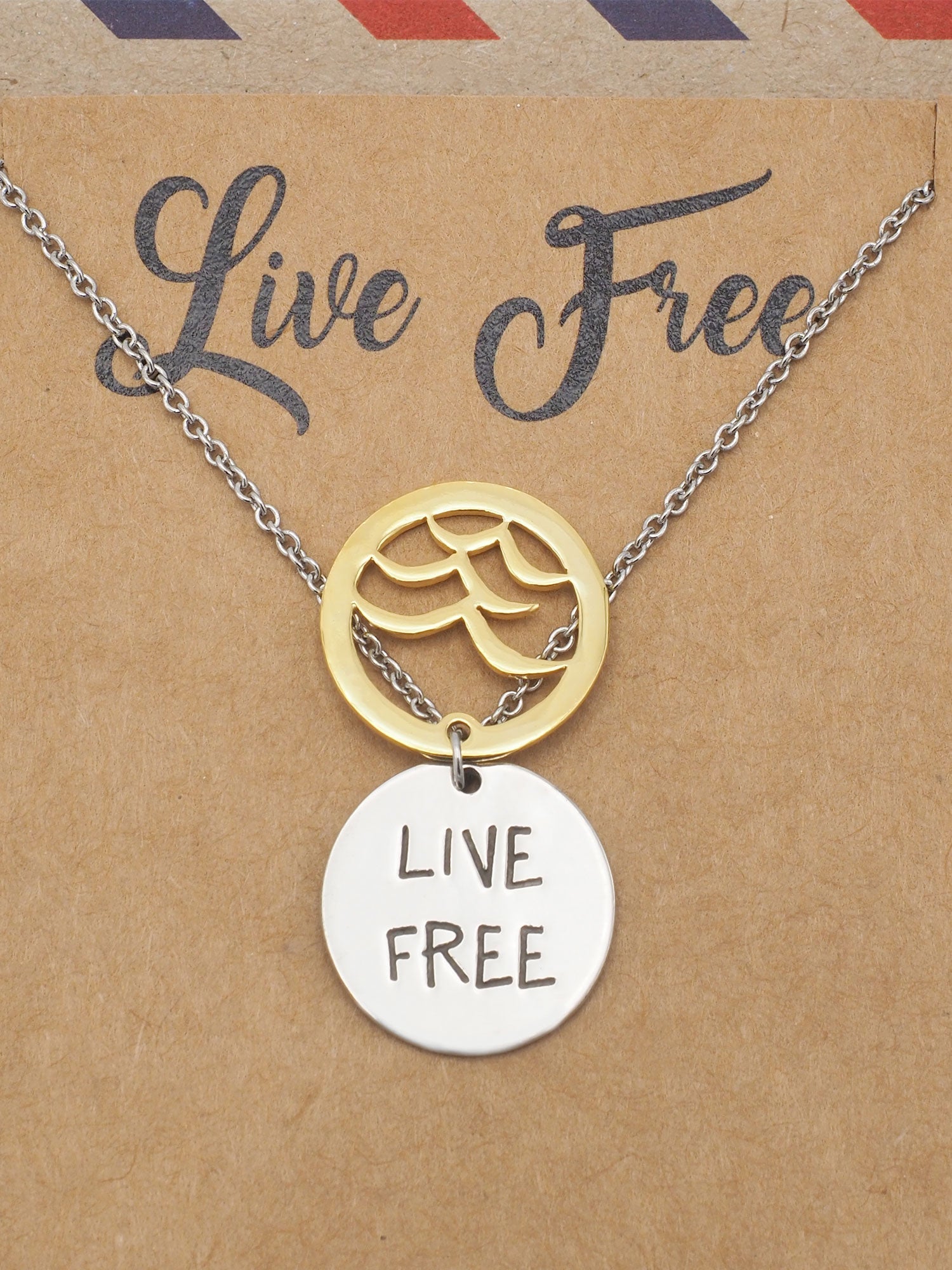 Maycel Birds Live Free Pendant Necklace