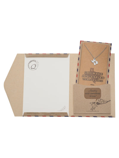 Ella Texas Map Cross Necklace for Women