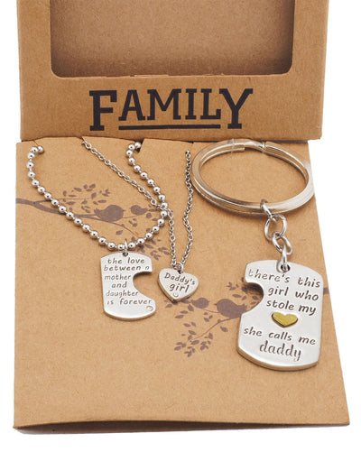 Joie Father Mother Daughter Necklace Set