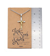 Kyrie Cross Pendant, Religious Jewelry, Gift for Him, Inspirational Jewelry with Inspirational Card