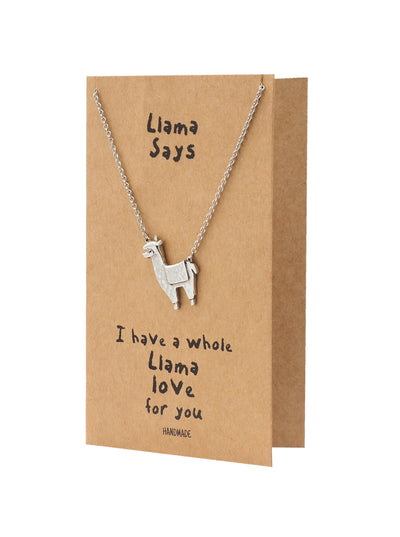 Rae Llama Pendant Necklace