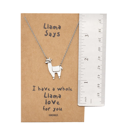 Rae Llama Pendant Necklace