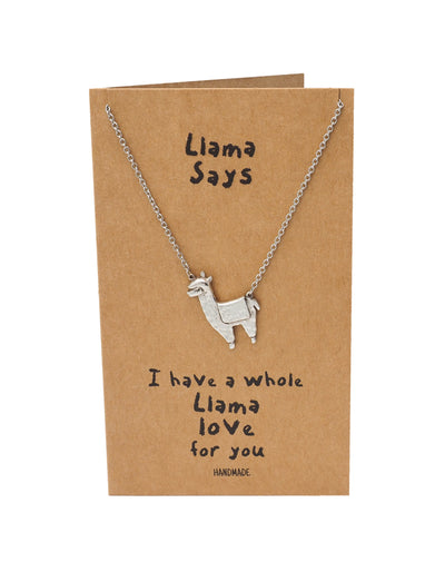 Rae Llama Pendant Necklace