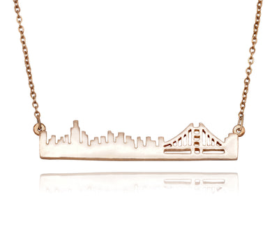 Lorelei Golden Gate Bridge Pendant Necklace Inspirational Gifts with Greeting Card