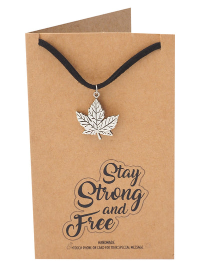 Lyla Maple Leaf Pendant Choker Necklace