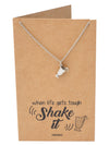 Shane Milkshake Necklace with Milkshake Charm Pendant for Women, Funny and Motivational Quote