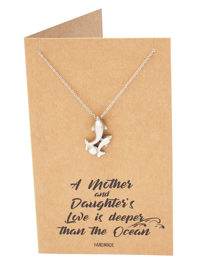 Phoebe Dainty Dolphin Pearl Necklace