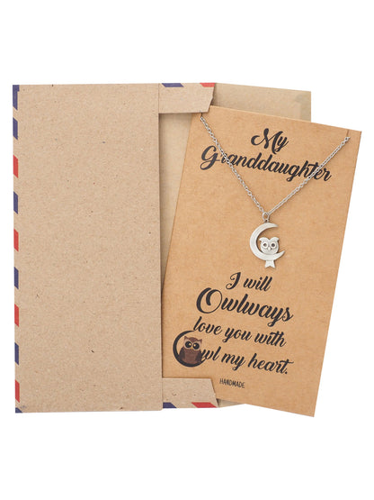  Granddaughter Necklace with Greeting Card