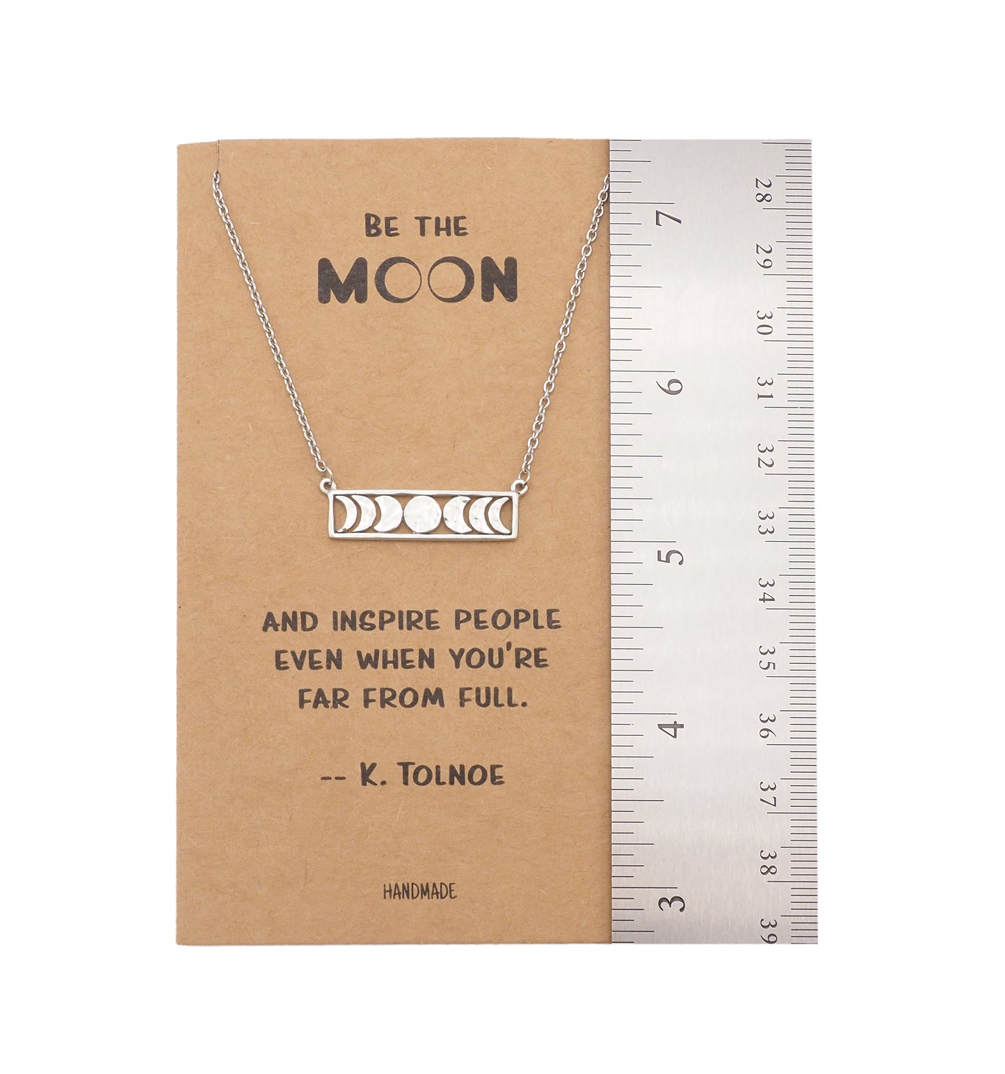 Marsha Moon Pendant Necklace, Gifts For Women, Birthday Gifts with Inspirational Quote