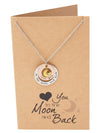 Julie Heart And Moon Engraved Necklace