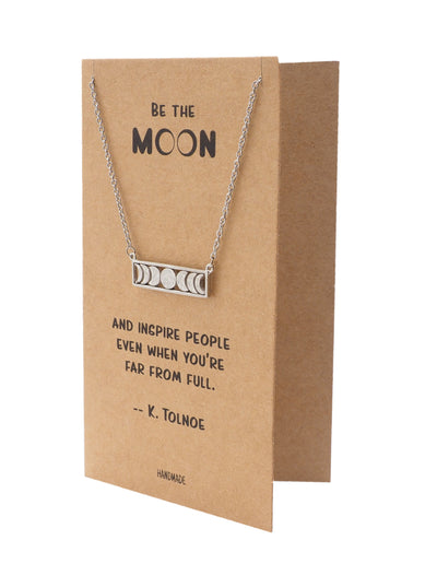 Marsha Moon Pendant Necklace, Gifts For Women, Birthday Gifts with Inspirational Quote