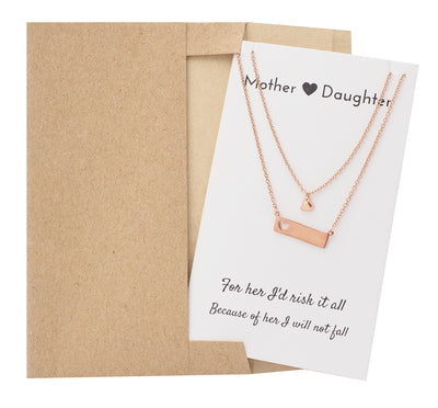 Riva Heart Bar Mother Daughter Necklace Set