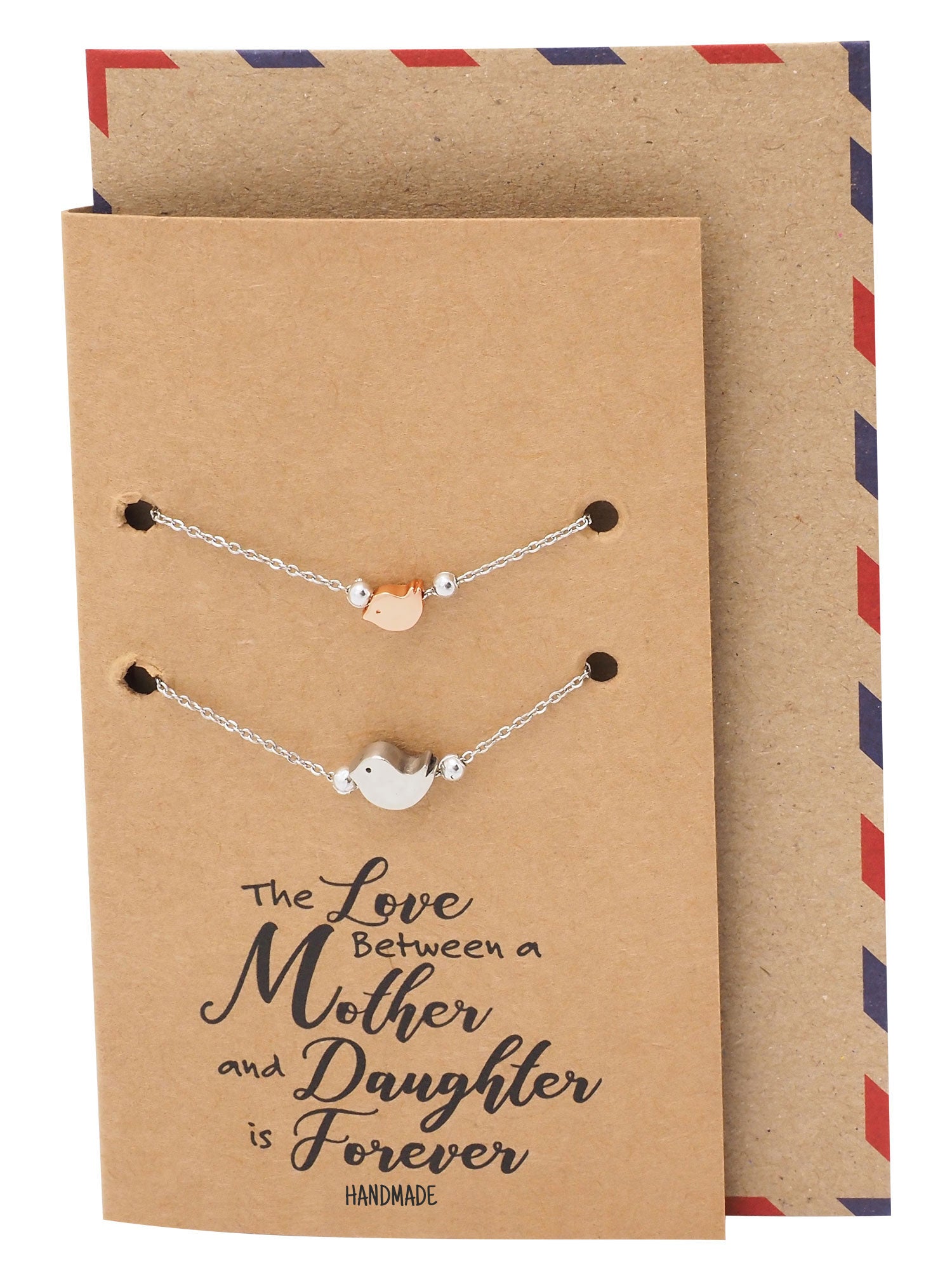 Kizia Mother Daughter Bird Pearl Bracelets Set For 2 