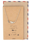 Iliana Cat Necklace Quotes Greeting Card