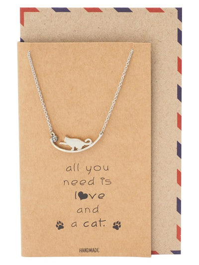 Iliana Cat Necklace Quotes Greeting Card