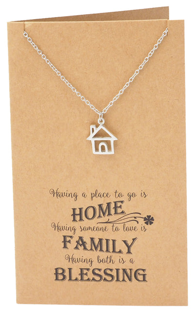 Kassidy Family Necklace with House Charm Pendant