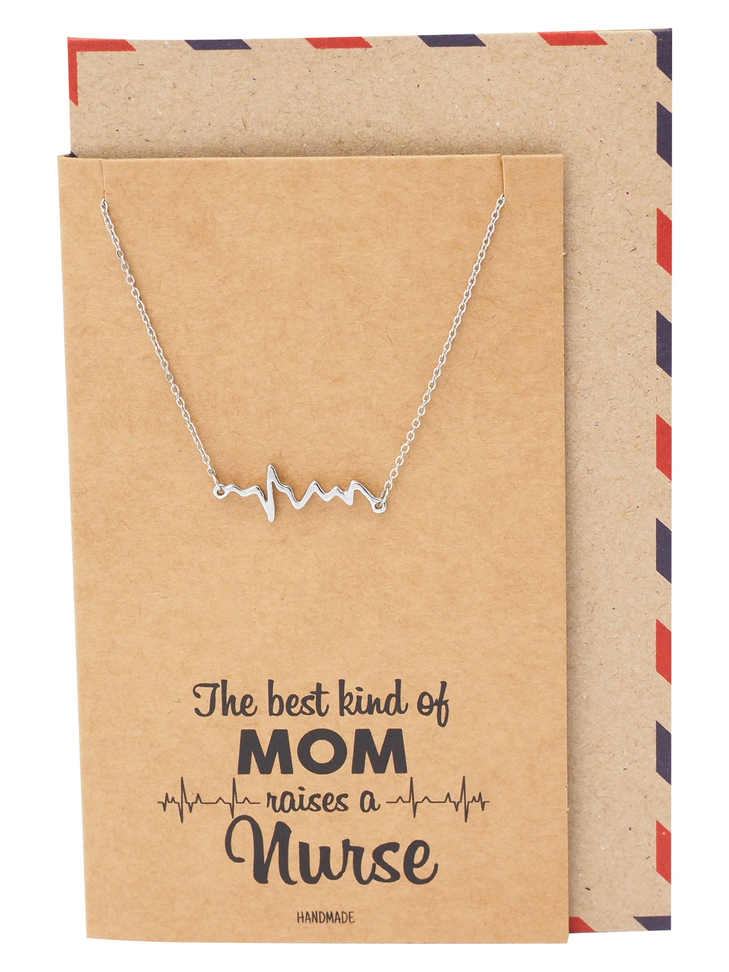 Naiobe Electrocardiogram Heartbeat Necklace