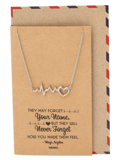 Polly Heartbeat ECG with Heart Necklace