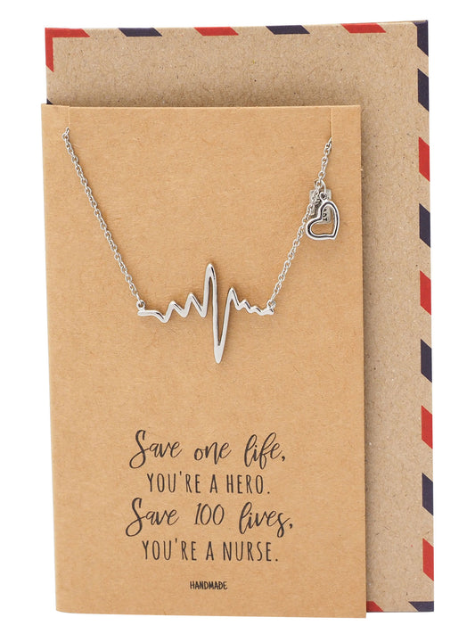 Davina ECG with Heart Shape and Heart Bar Charms
