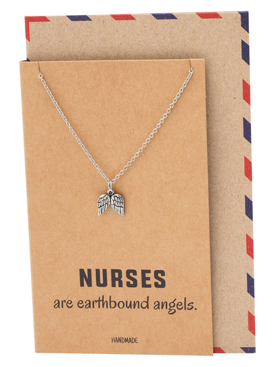 Myka Nurse Jewelry with Angel Wings Pendant