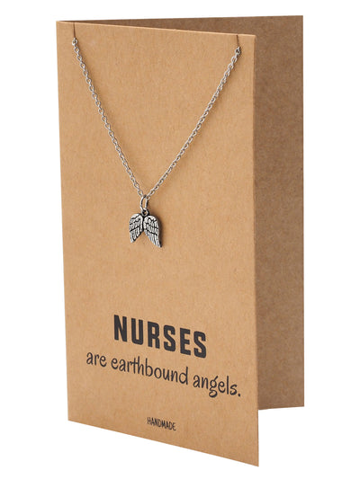 Myka Nurse Jewelry with Angel Wings Pendant