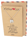 Kayden Mother and Son Otter Necklace with Inspirational Quote