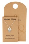 Ruth Owl Necklace Graduation Gifts and Cards with Wisdom Quotes