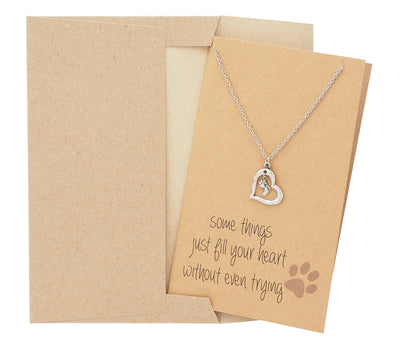 Georgia Sympathy Gifts for Dog Lovers Paw Print Necklace