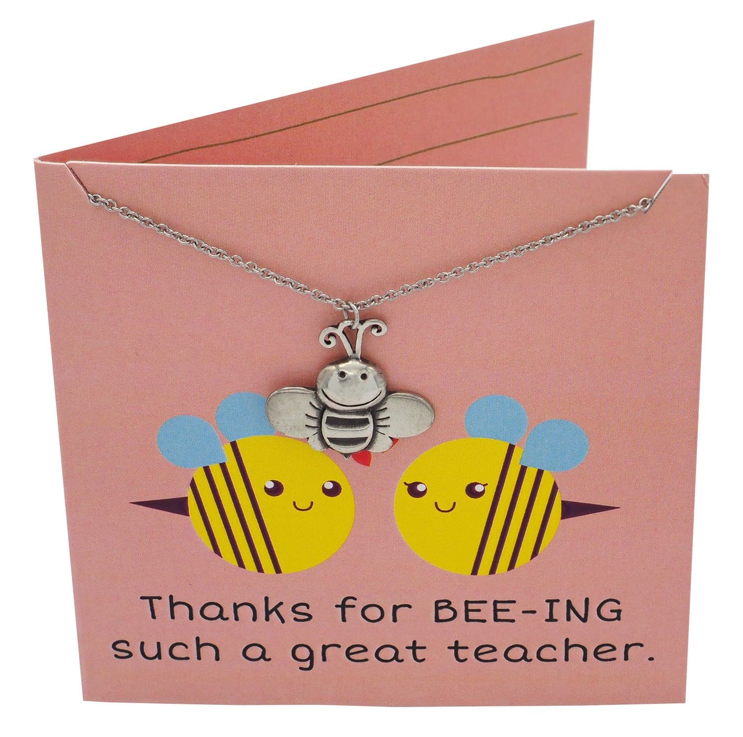 Lauren Teacher Gifts Bee Necklace Thanks for BEE-ING such a Great Teacher!