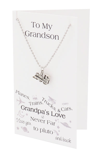 Zac Happy Birthday Cards Train Necklace