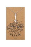 Jocelyn Pizza Cutter Cremation Ash Holder Pendant Necklace, 100% Handmade - Silver Tone