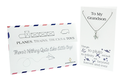 Tom Happy Birthday Cards Airplane Necklace Gifts for Grandson