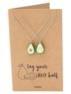 Avocado Pendant Matching Necklace for Women