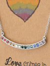 Rossana Swarovski Rainbow Pendant Necklace