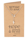 Jermaine Cross Lariat Anchor Necklace