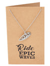 Jona Ride Wave Surfboard Pendant Silver Tone