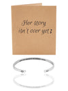 Liezel Continue Semicolon Heart Cuff Bracelet