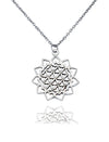 Serenity Flower of Life Pendant Necklace Inspirational Jewelry and Greeting Card