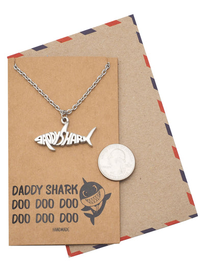 Mommy Shark Pendant Necklace Best Jewelry Gifts For Family