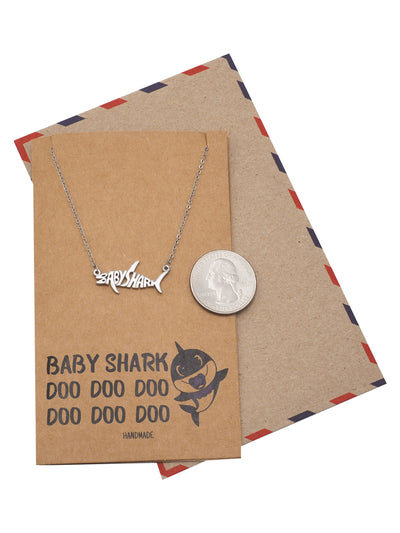 Mommy Shark Pendant Necklace Best Jewelry Gifts For Family
