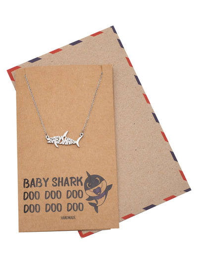 Mommy Shark Pendant Necklace Best Jewelry Gifts For Family