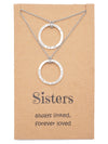 Rosanne Sisters Set of 2 Matching Necklaces with Engraved Ring Pendants