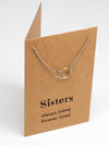 Hailey Sister Quotes Sister Necklaces with Interlocking Circles Pendant