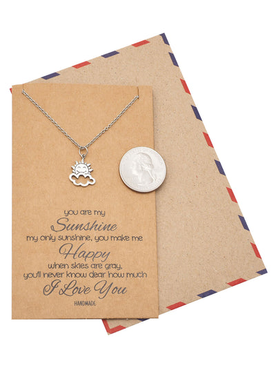 Ellen Sun and Cloud Charms Necklace