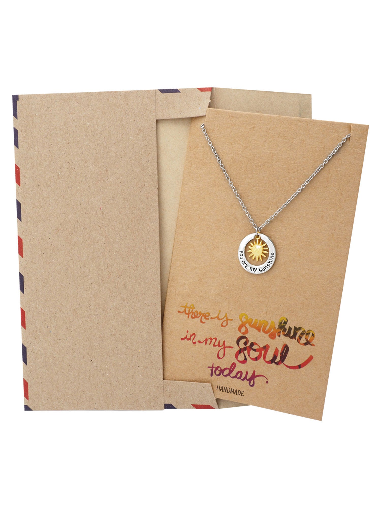 Liv You Are My Sunshine Necklace Engraved Gifts Jewelry Greeting Cards