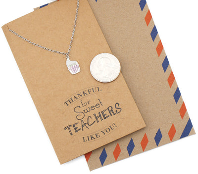 Cupcake Necklace and Thank You Cards