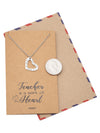 Thank You Teacher Heart Necklace