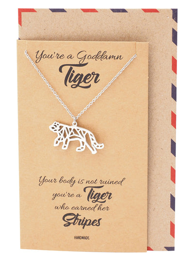 Monica Origami Tiger Necklace