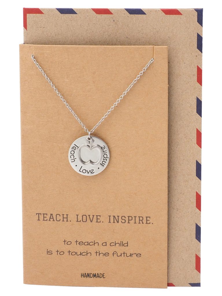 Teach, Love, Inspire Necklace and Greeting Card